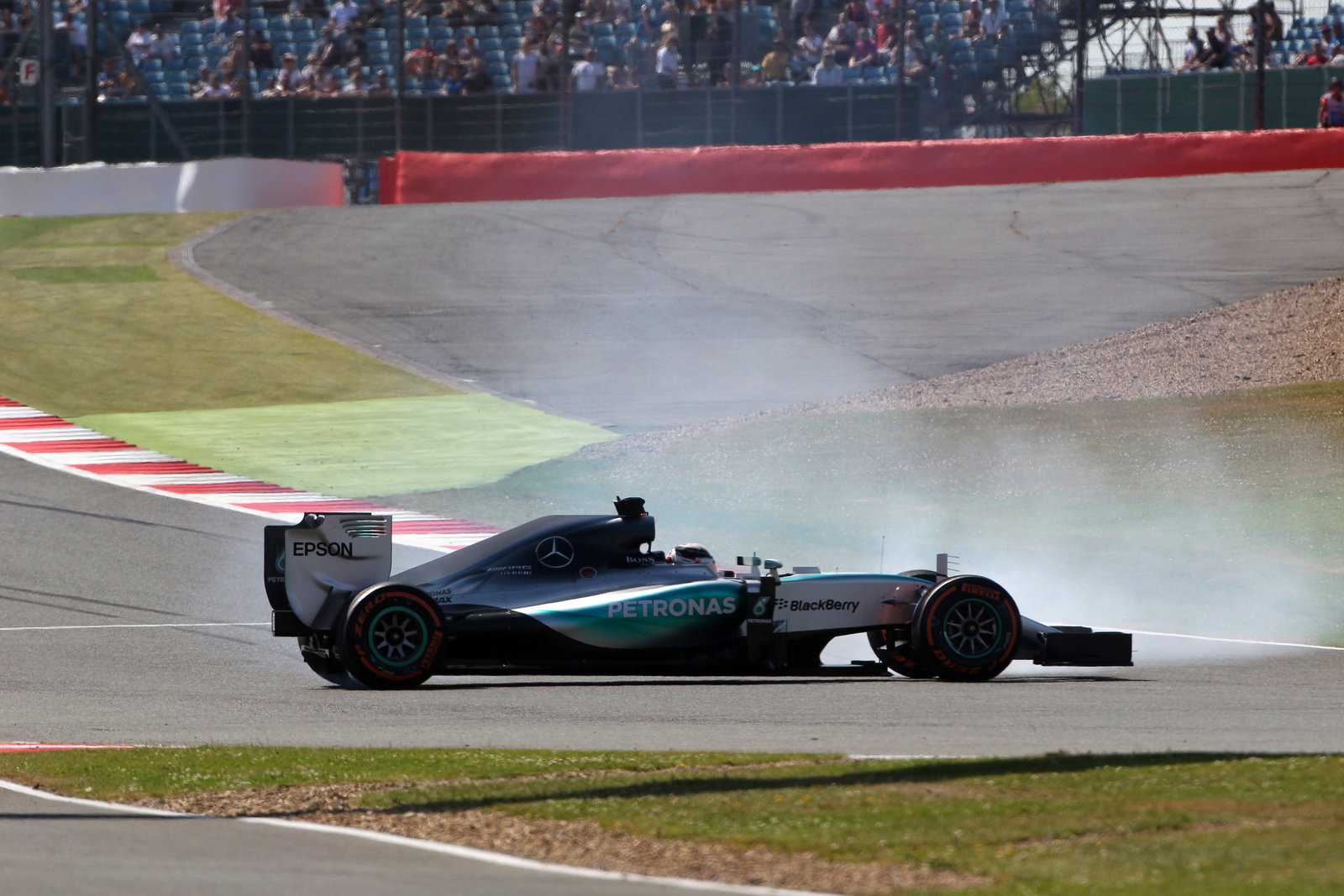 F1 British Grand Prix: Verstappen knocked sideways by wild Silverstone exit