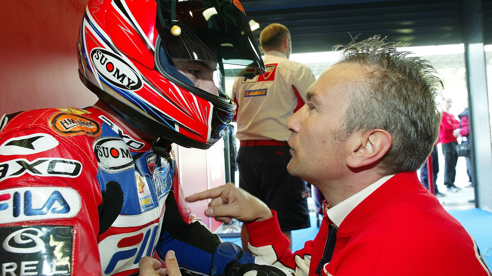 Toseland, Davide Tardozzi, WSBK Monza, 2004