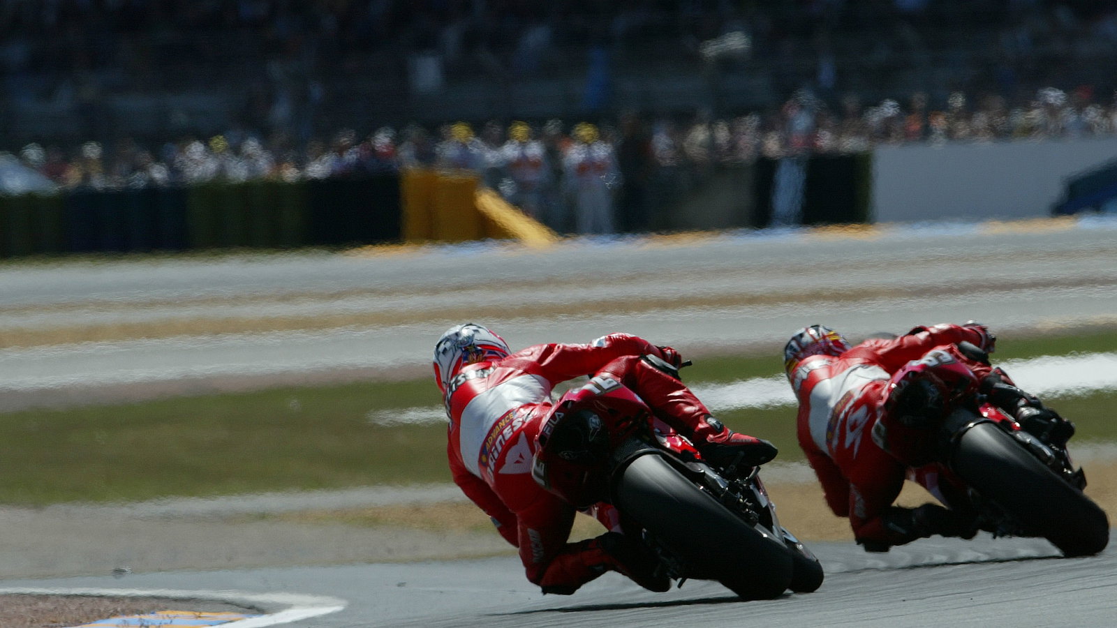 Bayliss and Capirossi, French MotoGP race 2004