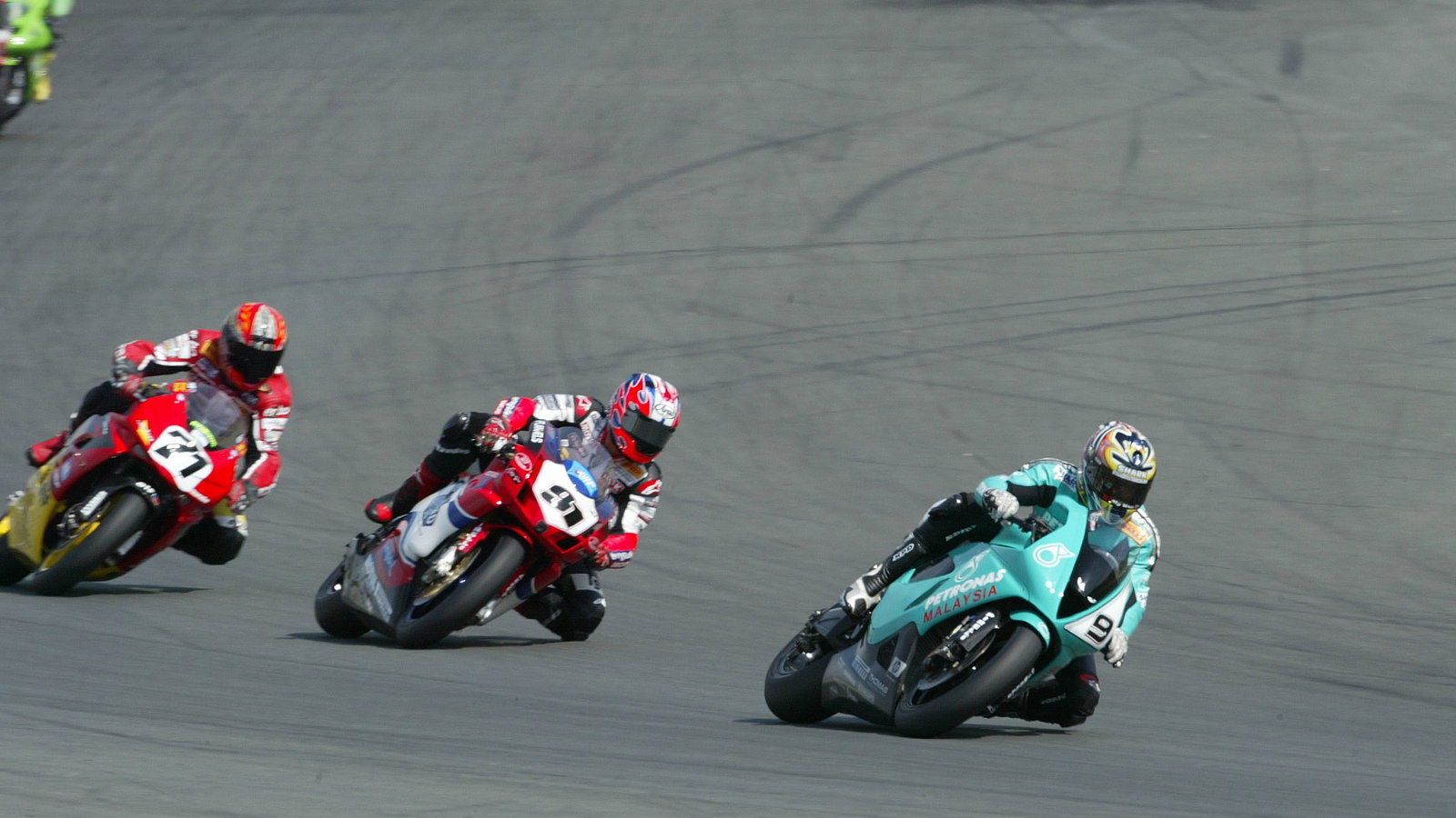 Walker,Haslam,Schulten, WSBK Race 2, Oschersleben, 2004