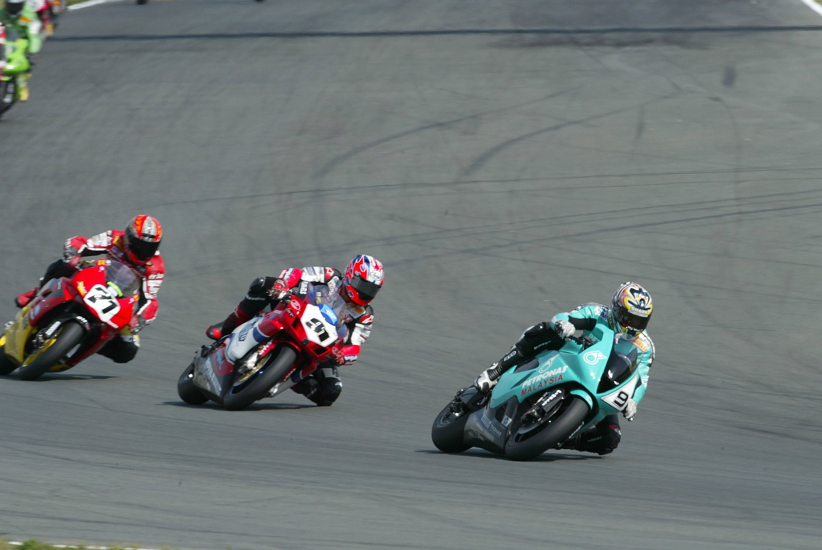 Walker,Haslam,Schulten, WSBK Race 2, Oschersleben, 2004