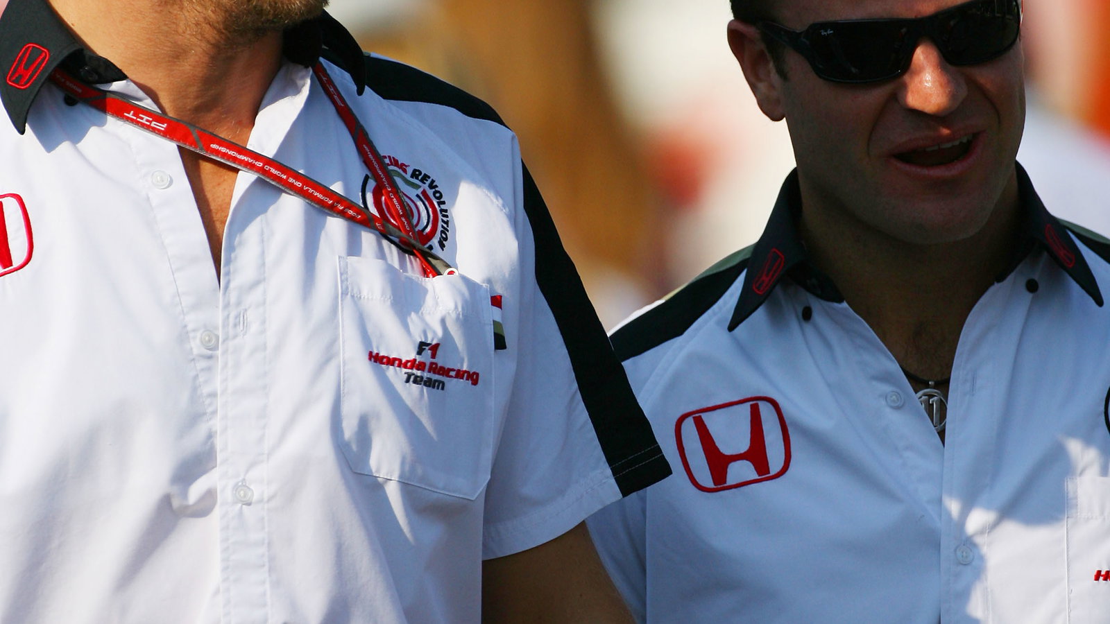08.09.2006 Monza, Italy, Jenson Button (GBR), Honda Racing F1 Team and Rubens Barrichello (BRA), Hon