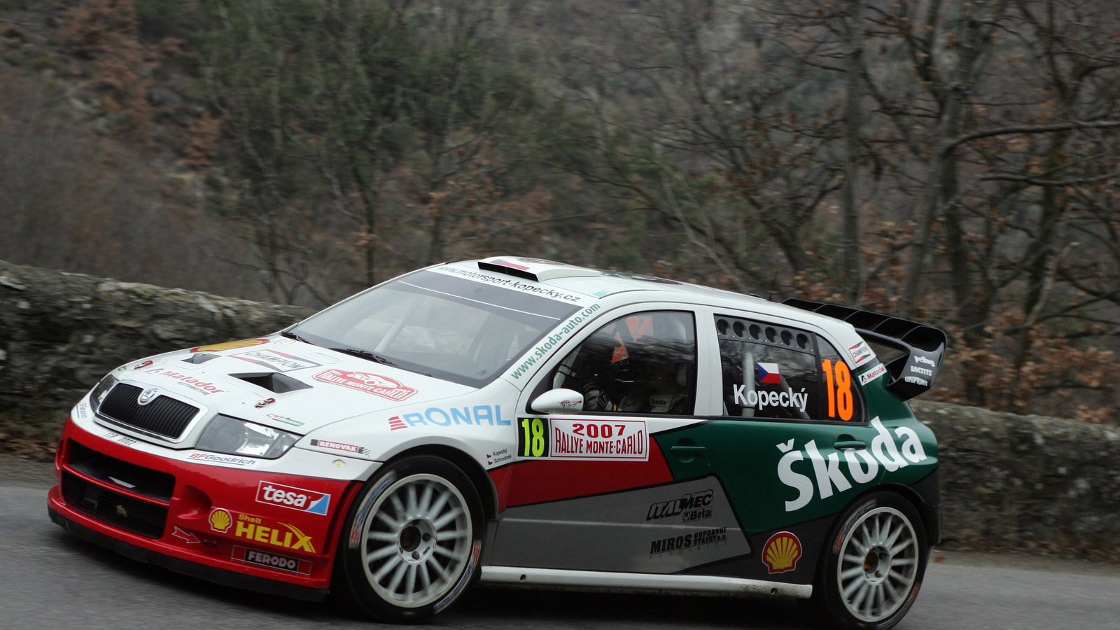 Rallye Automobile Monte Carlo , 18-20 January 2007 Jan Kopecky (cz) Filip Schovanek (cz) Skoda Fabia