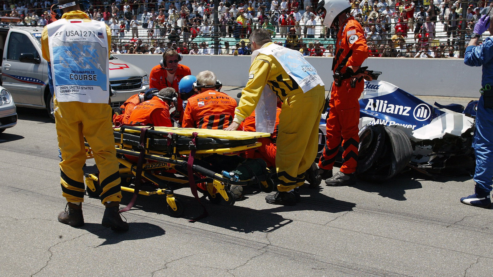 Ralf Schumacher, BMW Williams F1 accident at the US GP
