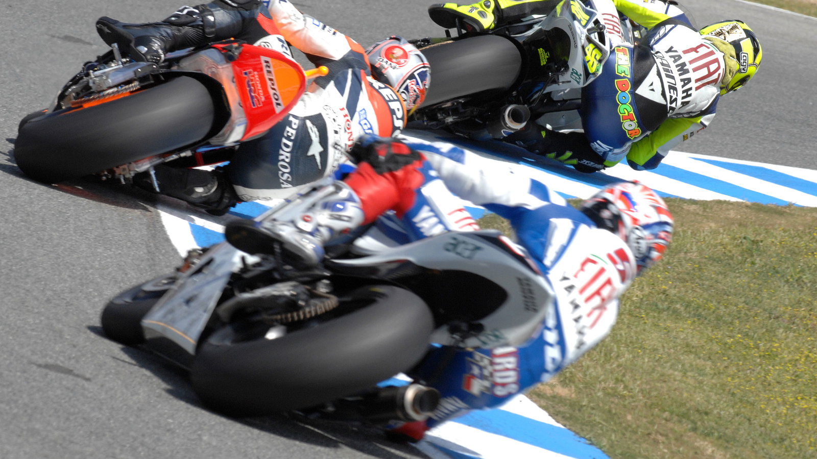 Rossi, Pedrosa, Edwards, Spanish MotoGP Race 2007