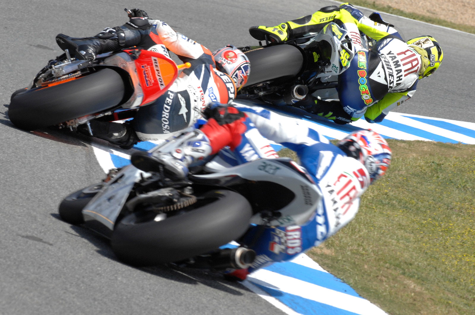 Rossi, Pedrosa, Edwards, Spanish MotoGP Race 2007