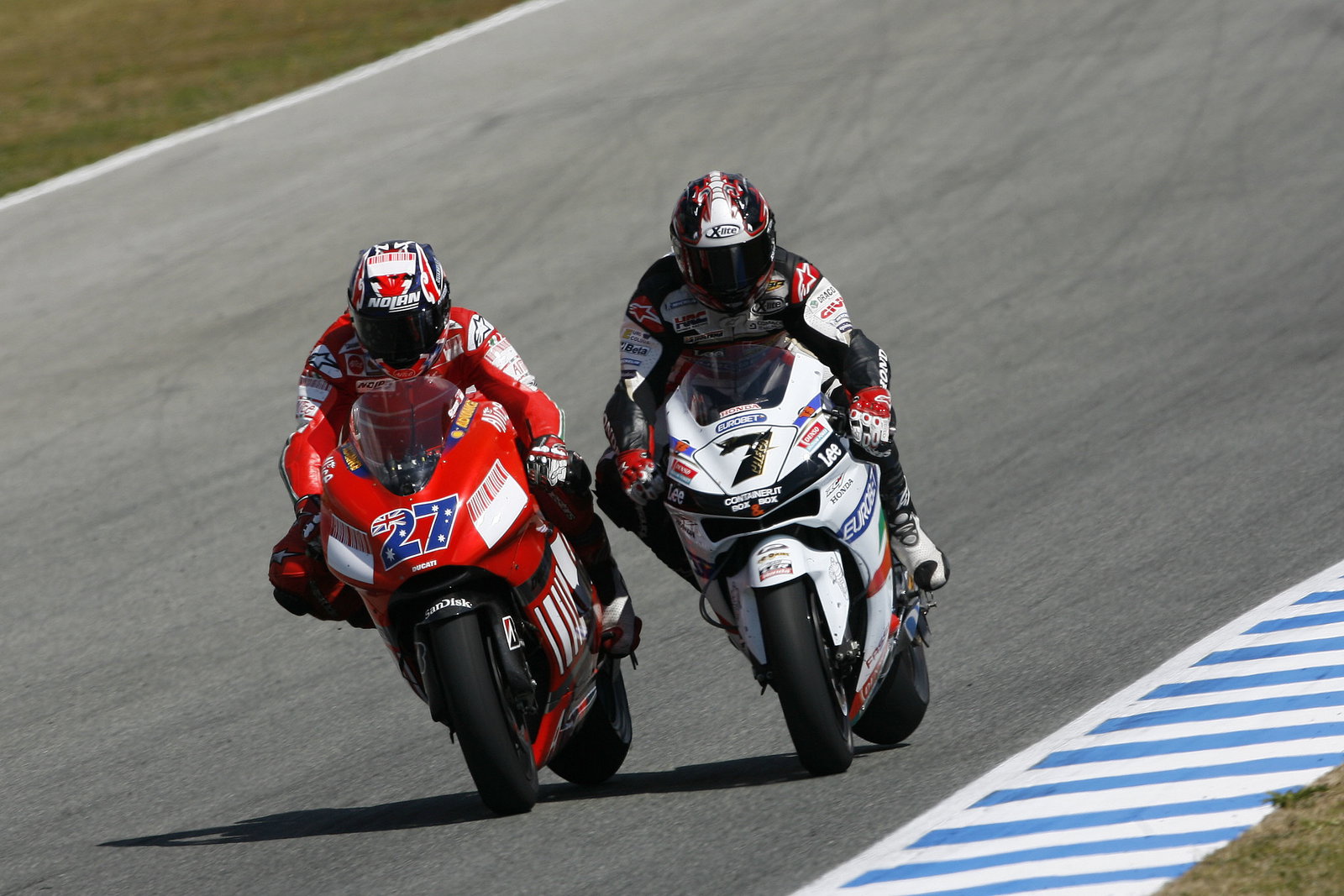 Casey Stoner (AUS) & Carlos Checa (ESP), 2007 MotoGP World Championship,
