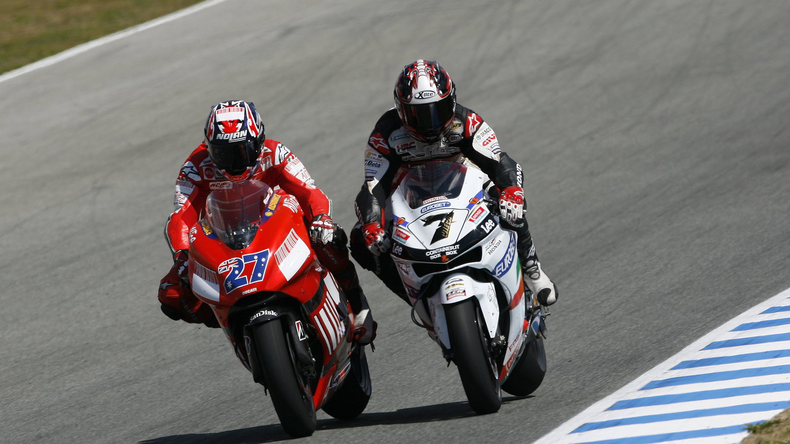 Casey Stoner (AUS) & Carlos Checa (ESP), 2007 MotoGP World Championship,