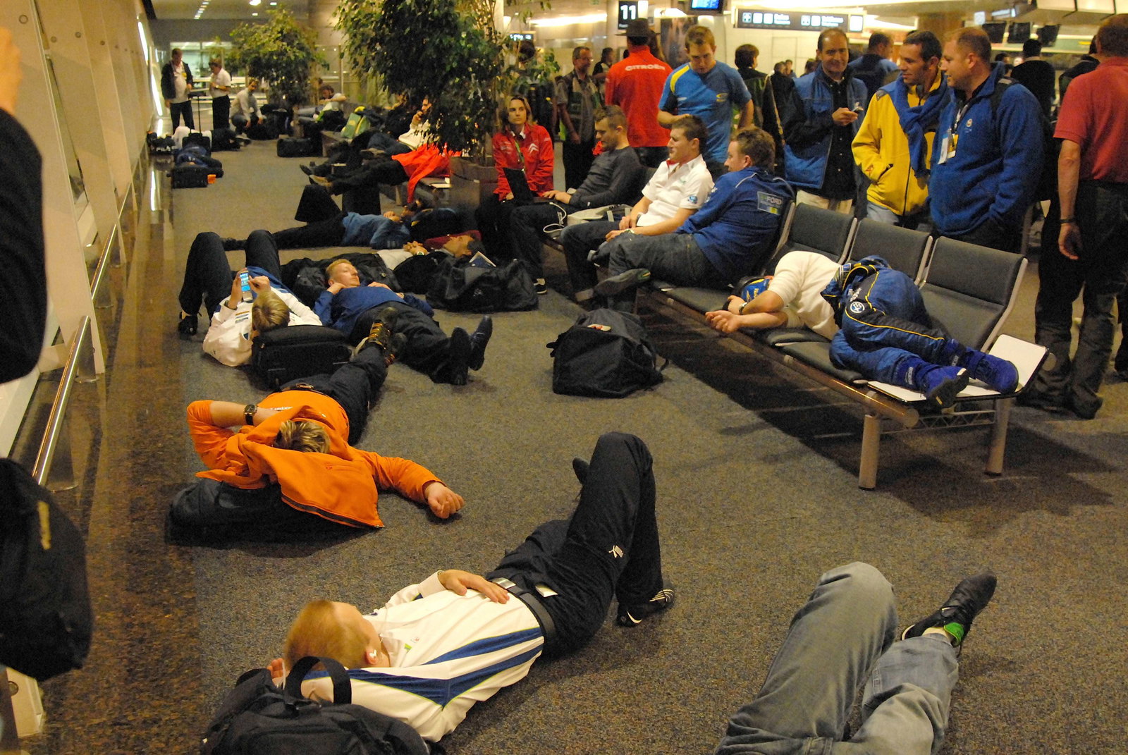 The drivers and teams wait at Buenos Aires airport. Rally Argentina, May 3-6 2007.