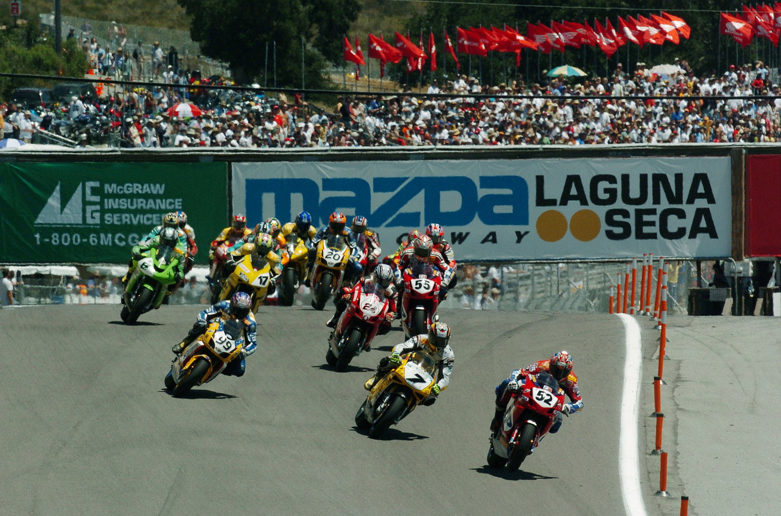 Start, WSBK Race 1 Laguna Seca, 2004