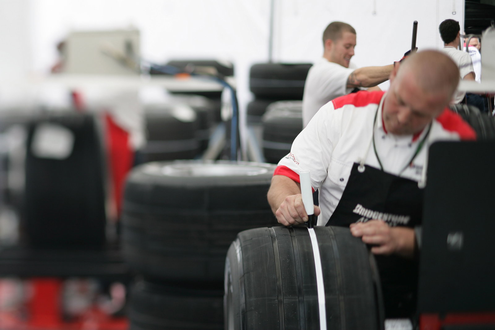 Bridgestone Tyre Technician, France F1, Magny Cours, 29th June-1st July, 2007