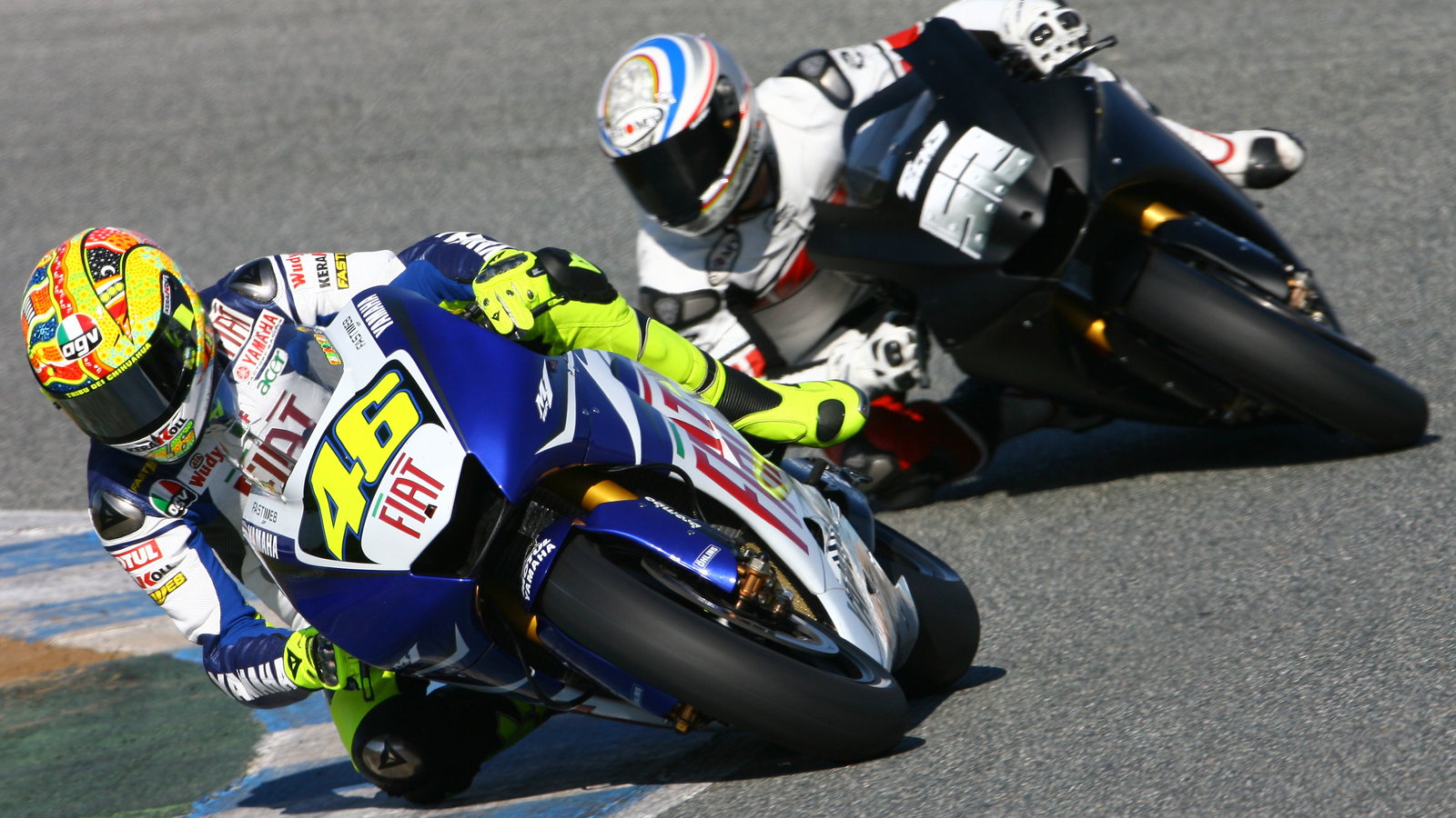 Rossi and Toseland, Jerez MotoGP Test November 2007
