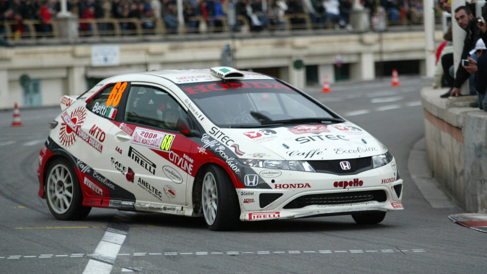 Luca Betti (ITA) / Giovanni Agnesi (ITA), Honda Civic Type-R. Rallye Monte Carlo, 24-27th January 20