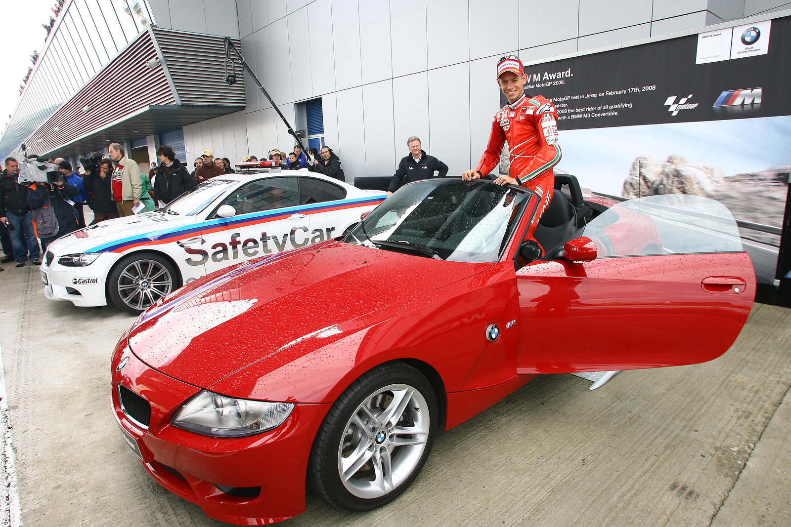 Stoner wins BMW M award, Jerez MotoGP tests, February 2008
