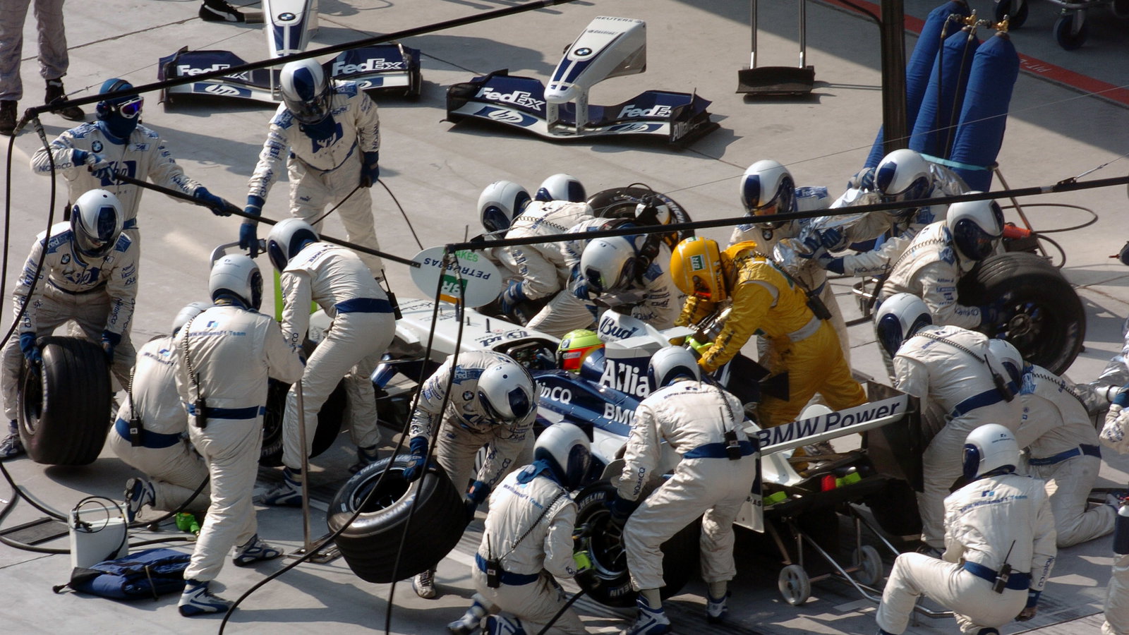 Ralf Schumacher, BMW WilliamsF1 pit stop