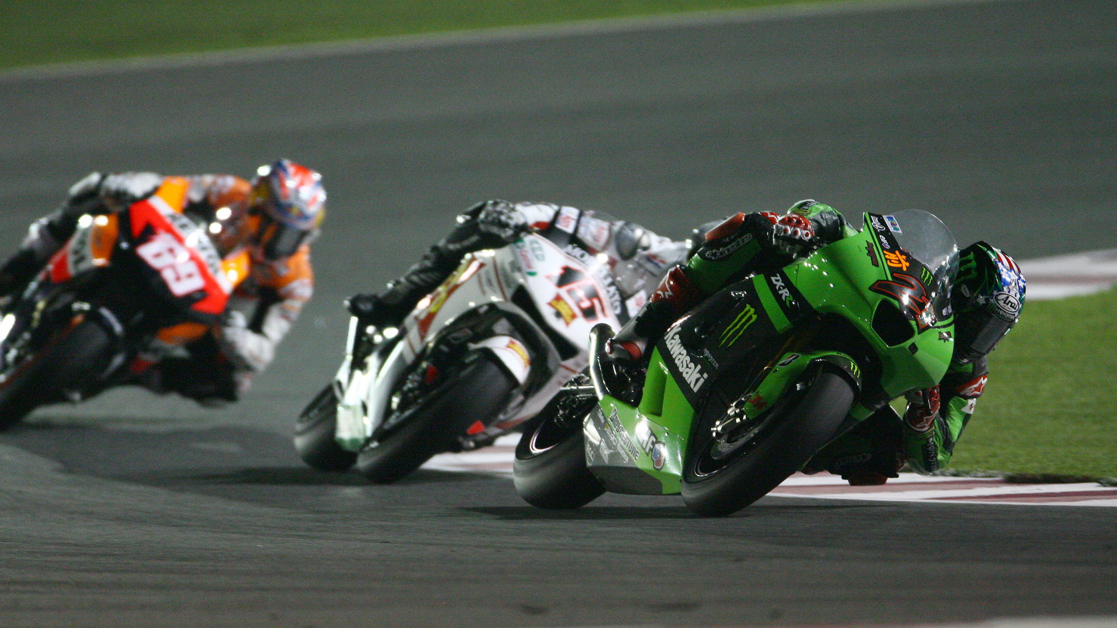 Hopkins, de Angelis, Hayden, Qatar MotoGP Race 2008