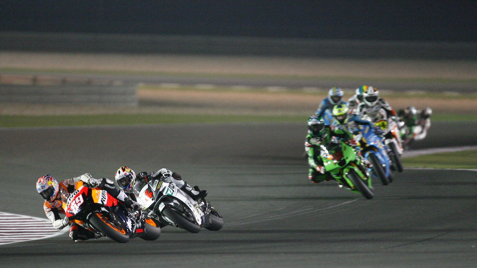 Hayden, Dovizioso, Qatar MotoGP Race 2008