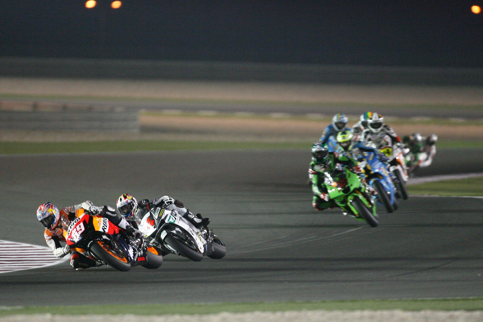 Hayden, Dovizioso, Qatar MotoGP Race 2008