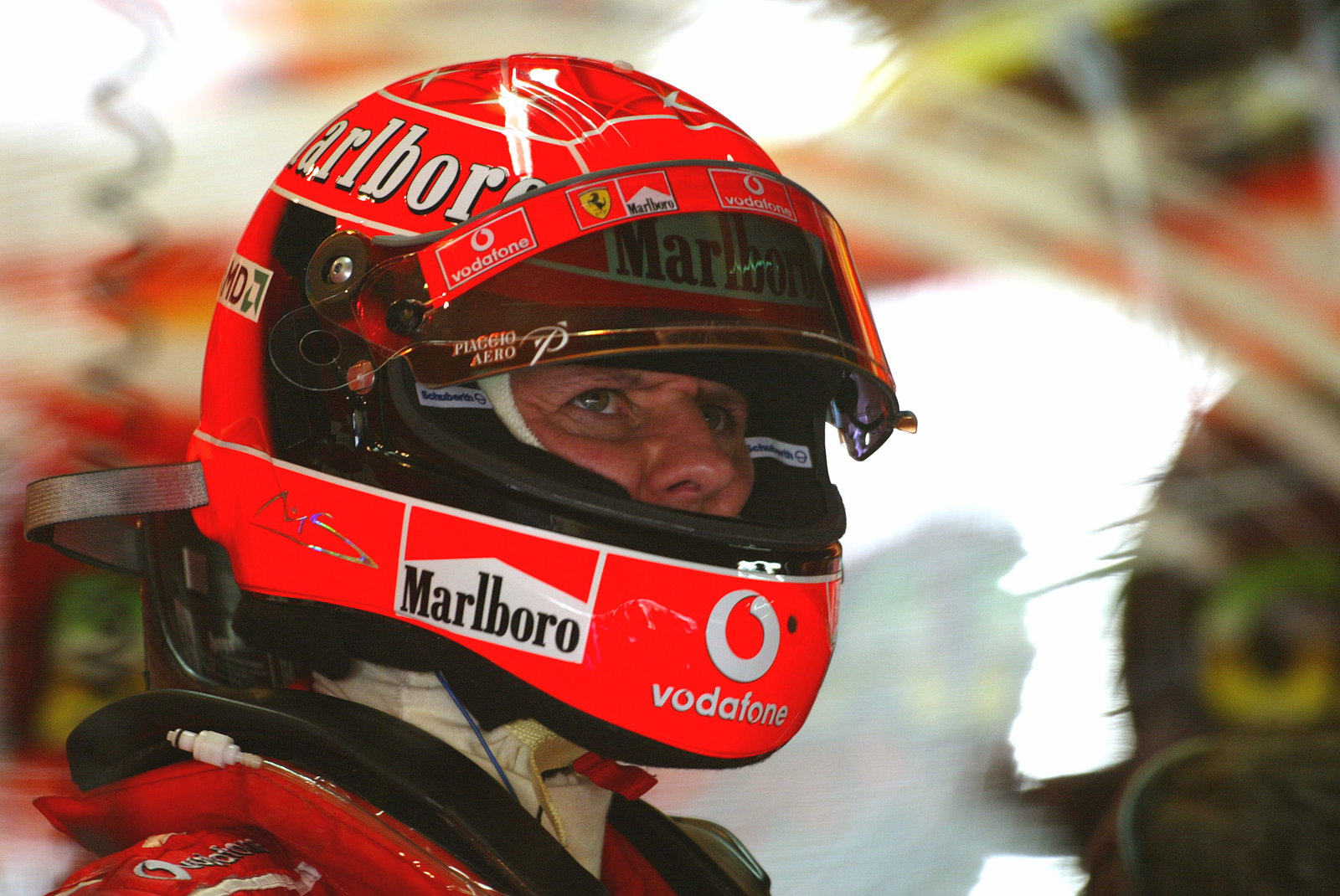 Michael Schumacher during practice for the Brazilian GP