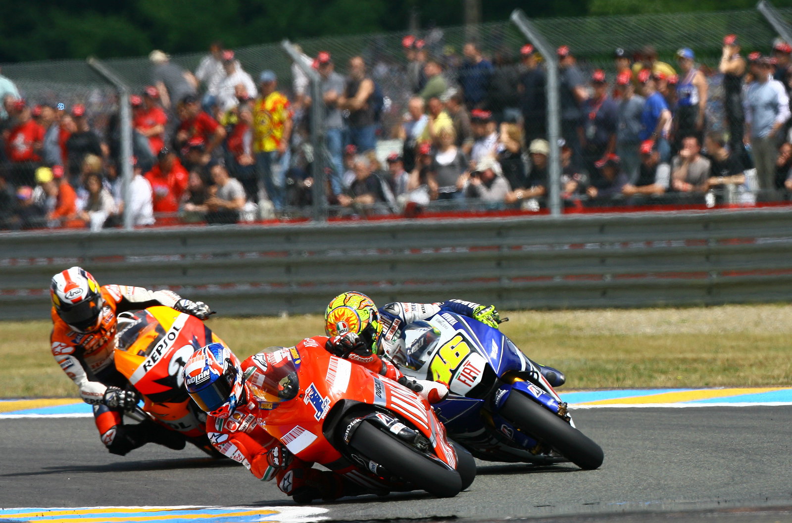 Stoner, Rossi, Pedrosa, French MotoGP 2008