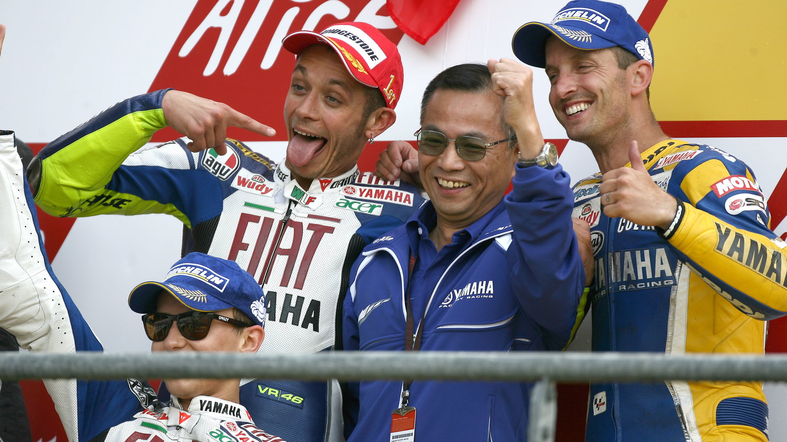 Rossi, Edwards, Lorenzo, Furusawa, French MotoGP Race 2008
