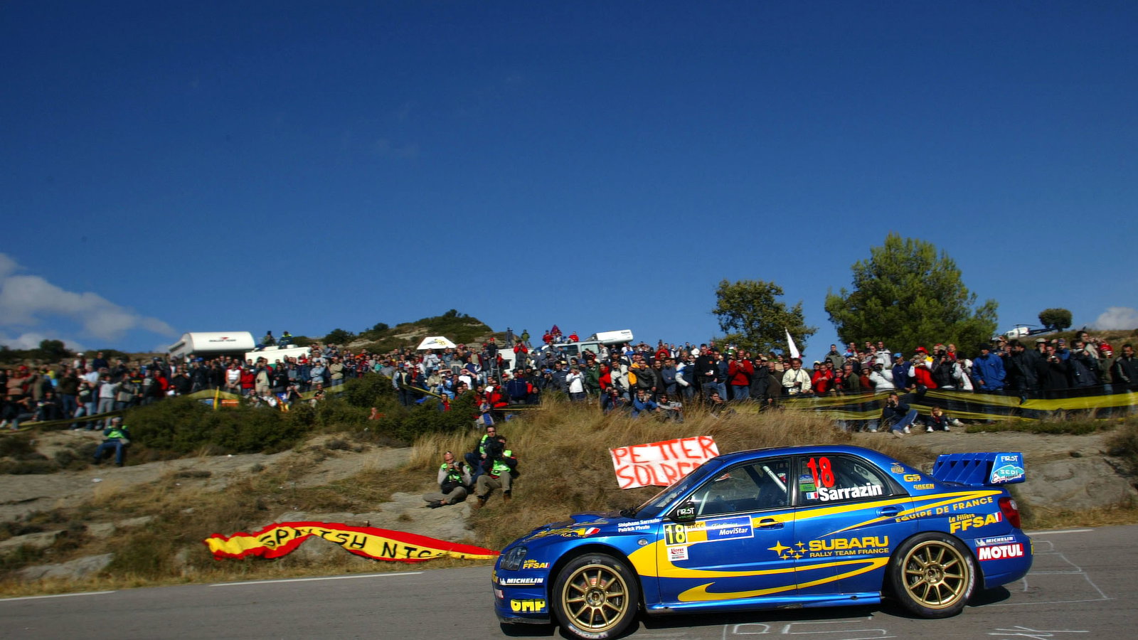 Stephane Sarrazin / Patrick Privato - Subaru Impreza First 03, Rallye Catalunya