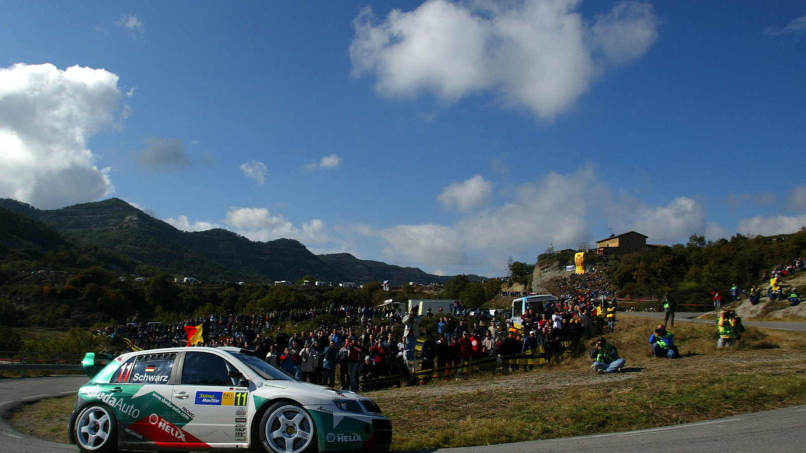Armin Schwarz / Manfred Hiemer - Skoda Fabia WRC, Rallye Catalunya
