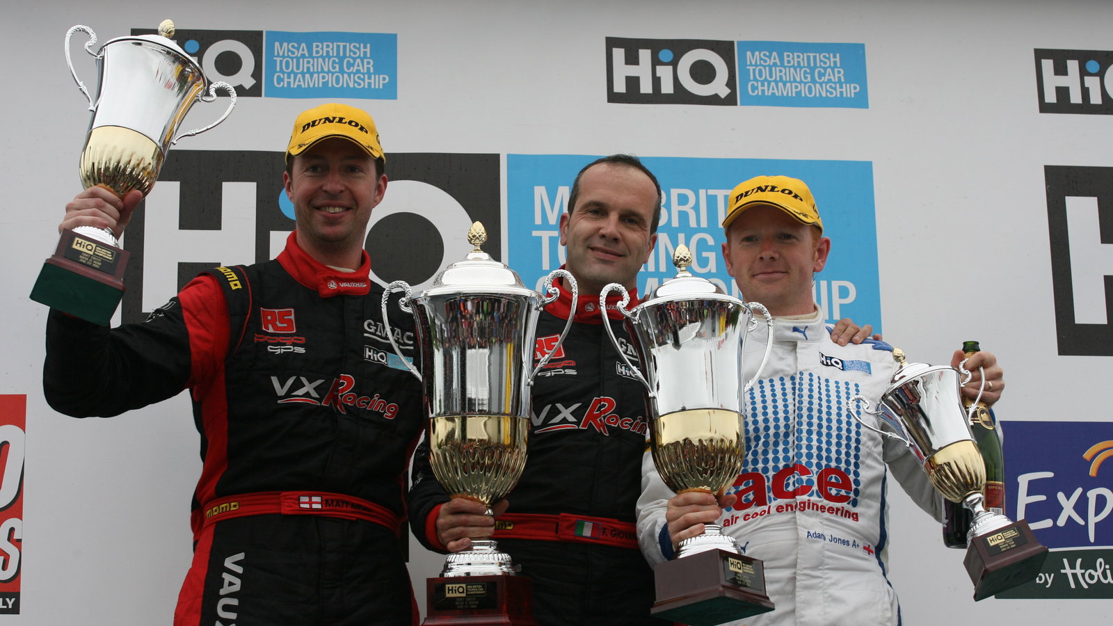 Podium Race 3, Matt Neal, Giovanardi and Jones