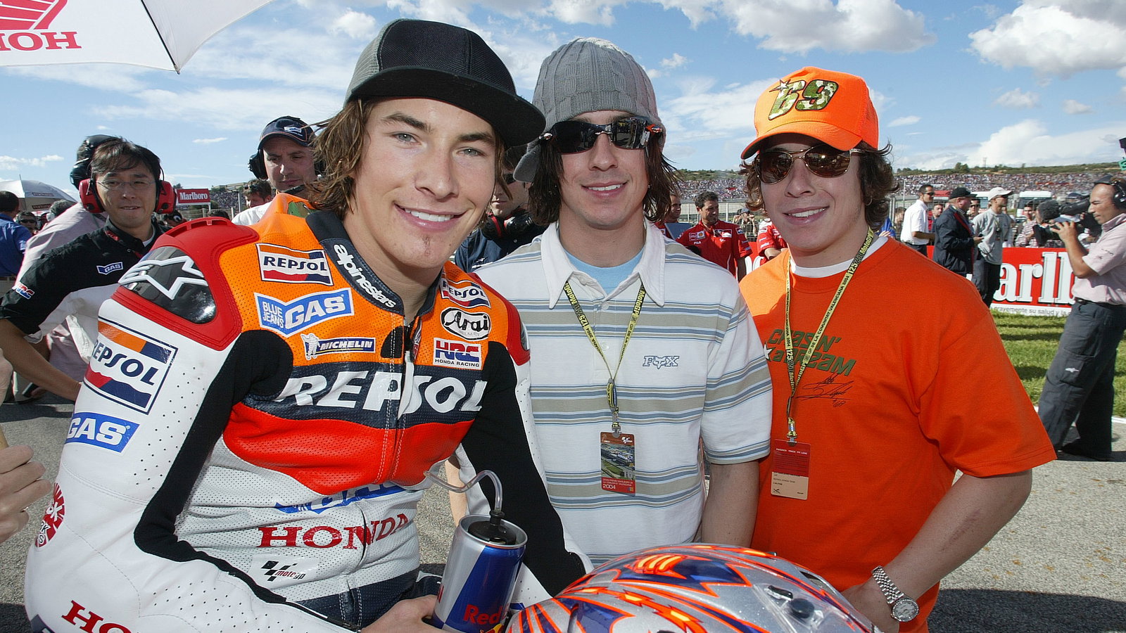 Nicky, Tommy and Roger-Lee Hayden, Valencia MotoGP Race, 2004