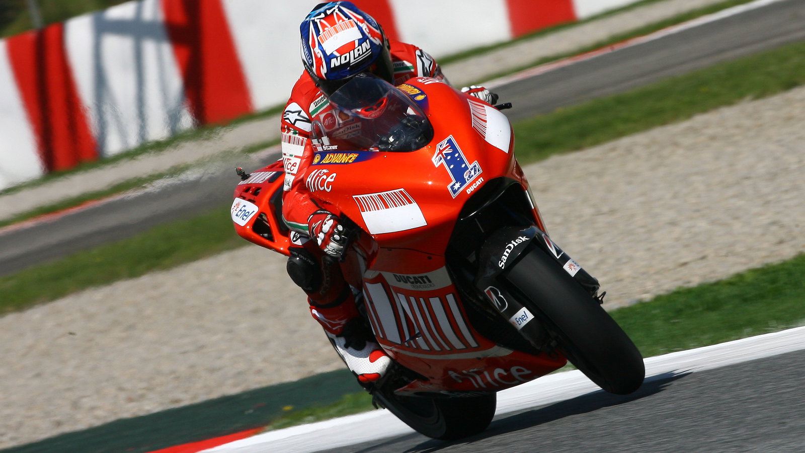 Stoner, crossed-up, Catalunya MotoGP 2008