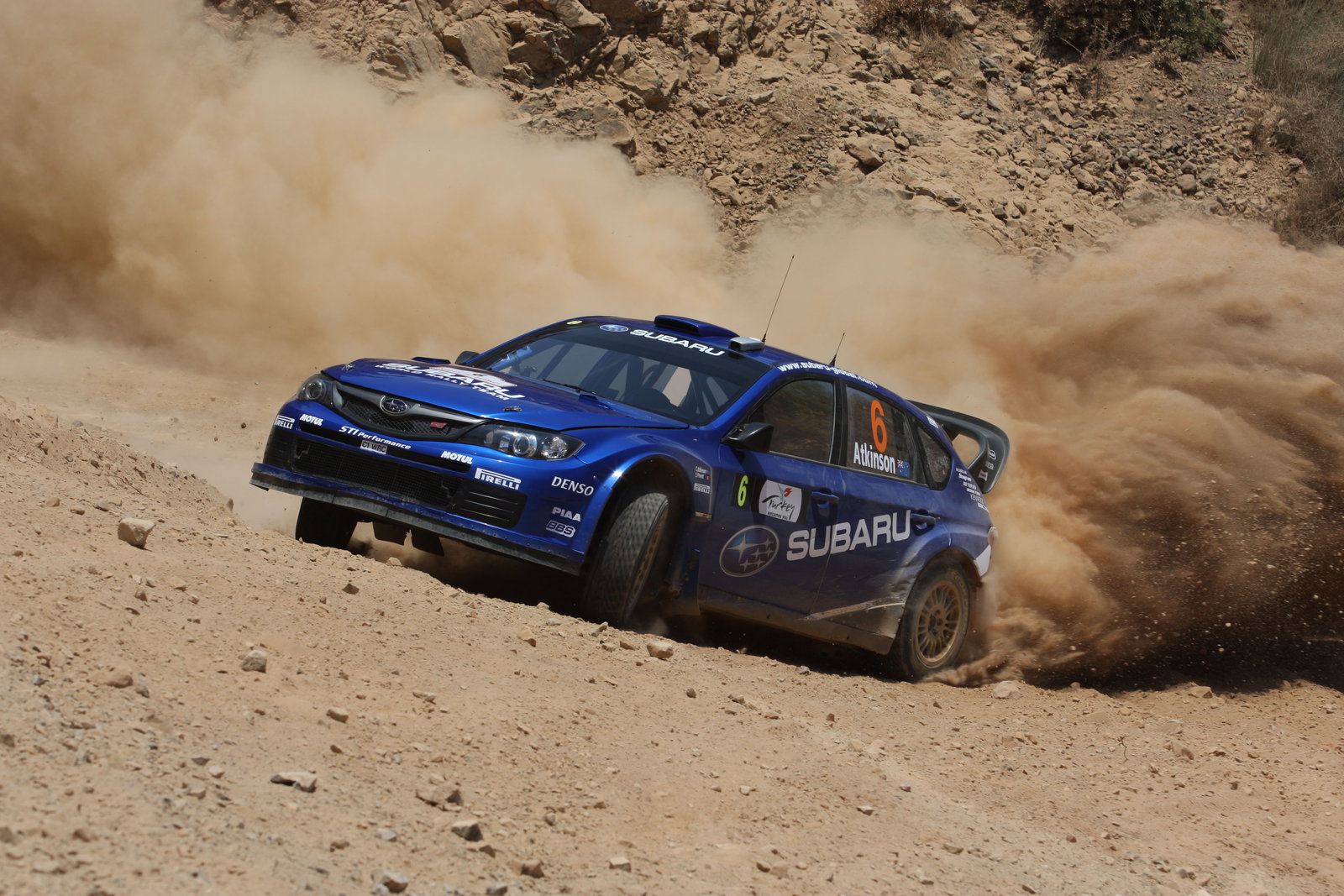 Chris Atkinson (AUS) Stephane Prevot (BEL) Subaru Impreza WRC 2008, Subaru World Rally Team