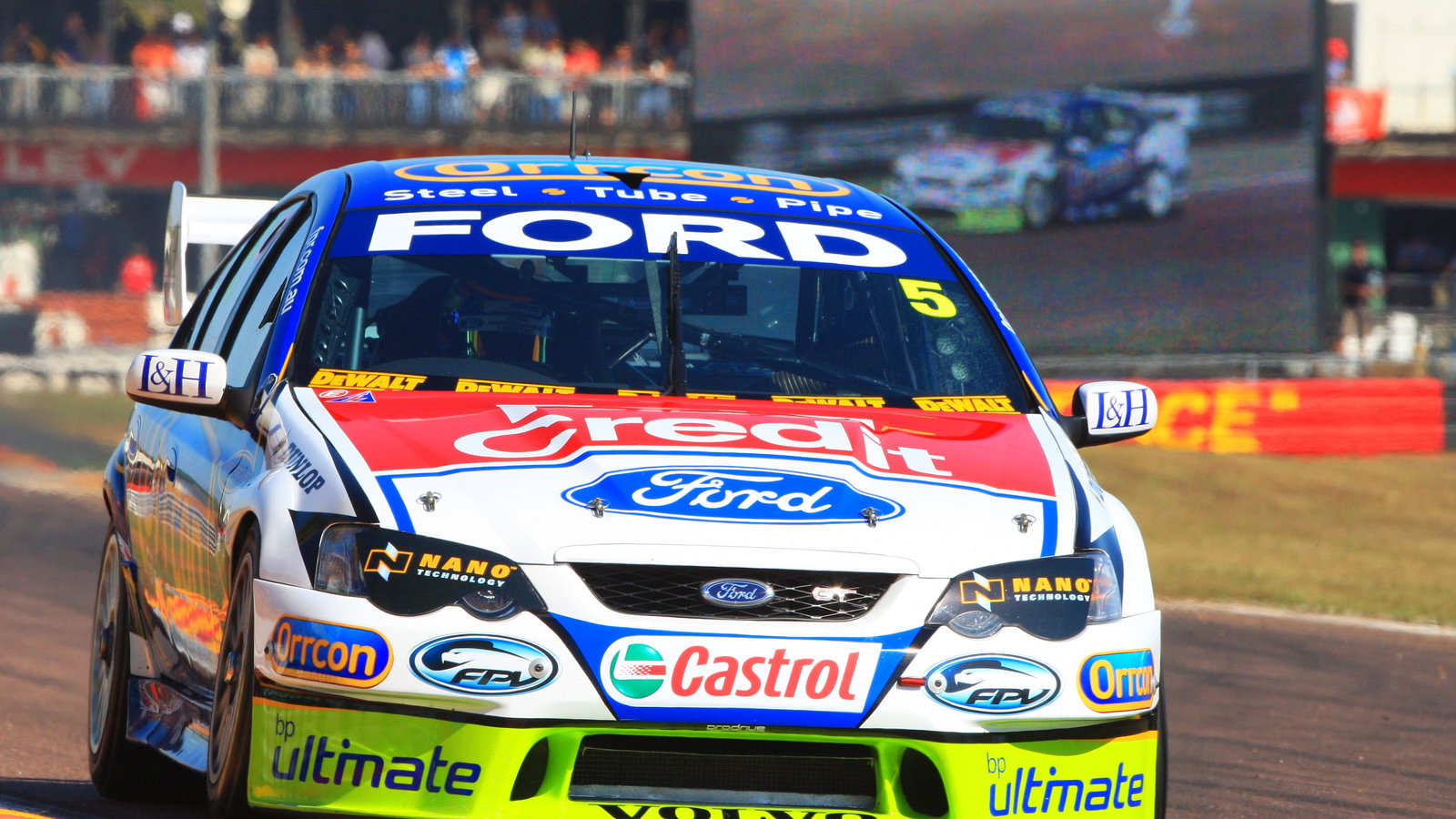 Mark Winterbottom (aust) Orrcon FPR Ford leads the championship after finishing second outrightV8 Su