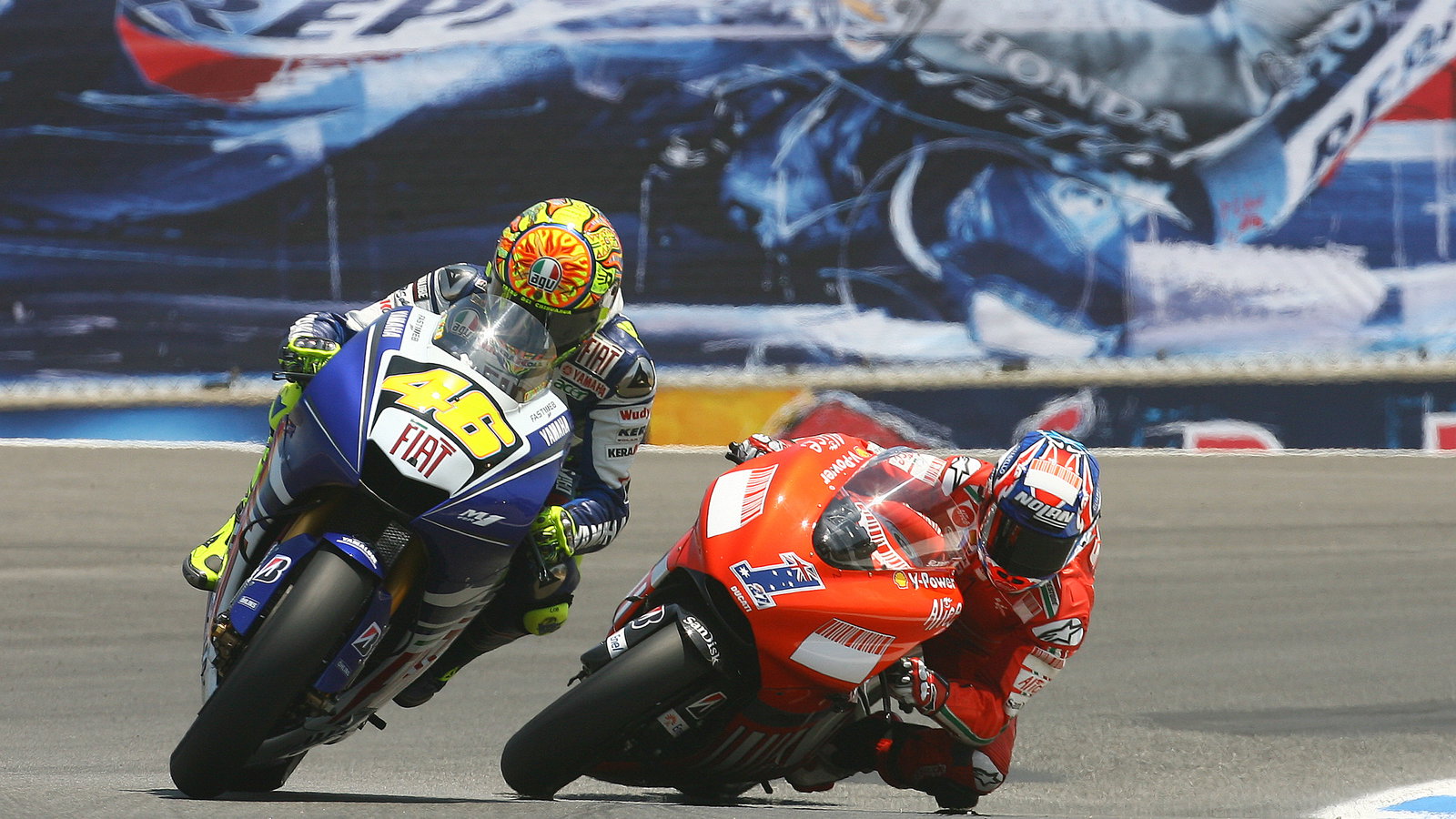 Rossi, Stoner, USA MotoGP 2008