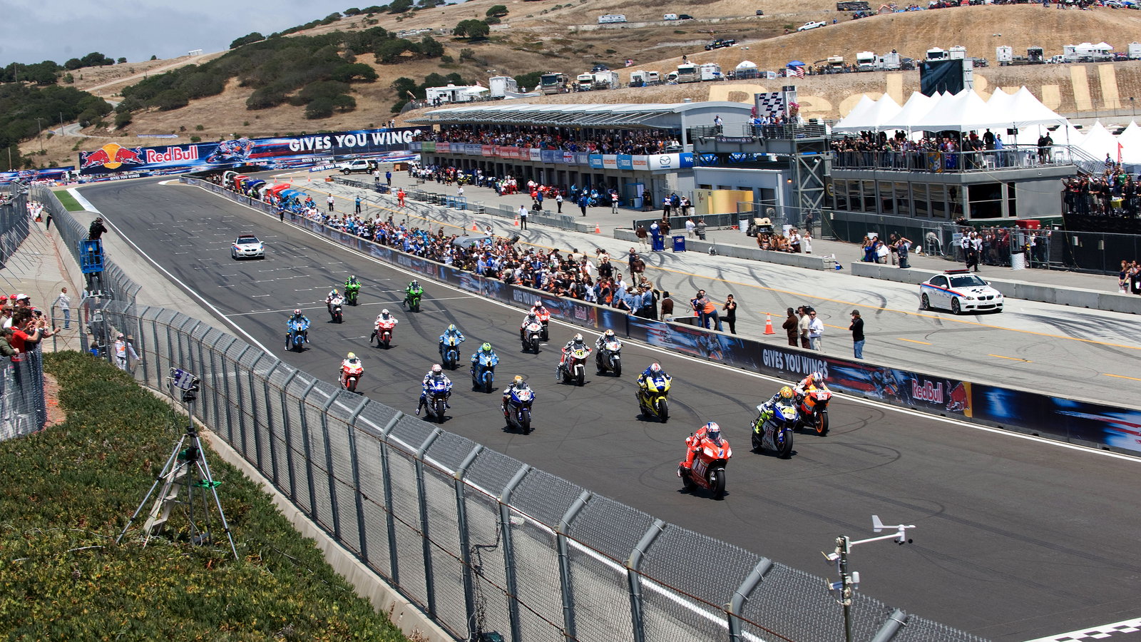 Race start, US MotoGP 2008