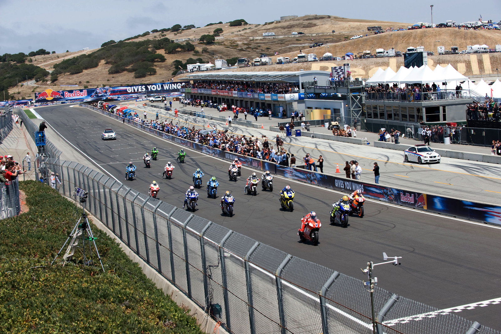Race start, US MotoGP 2008