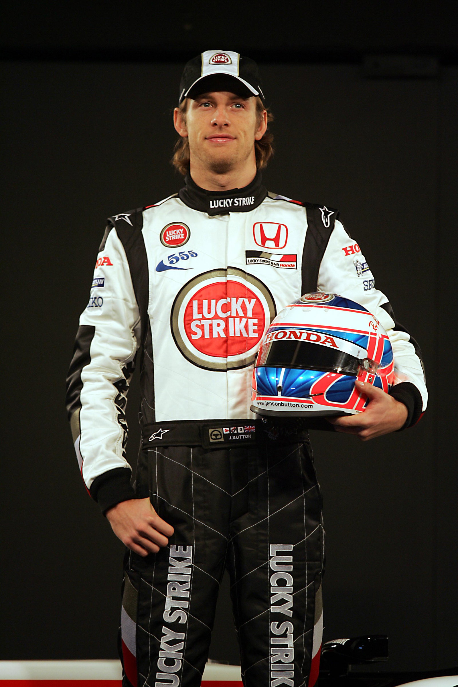 Jenson Button at the launch of the new BAR-Honda 007