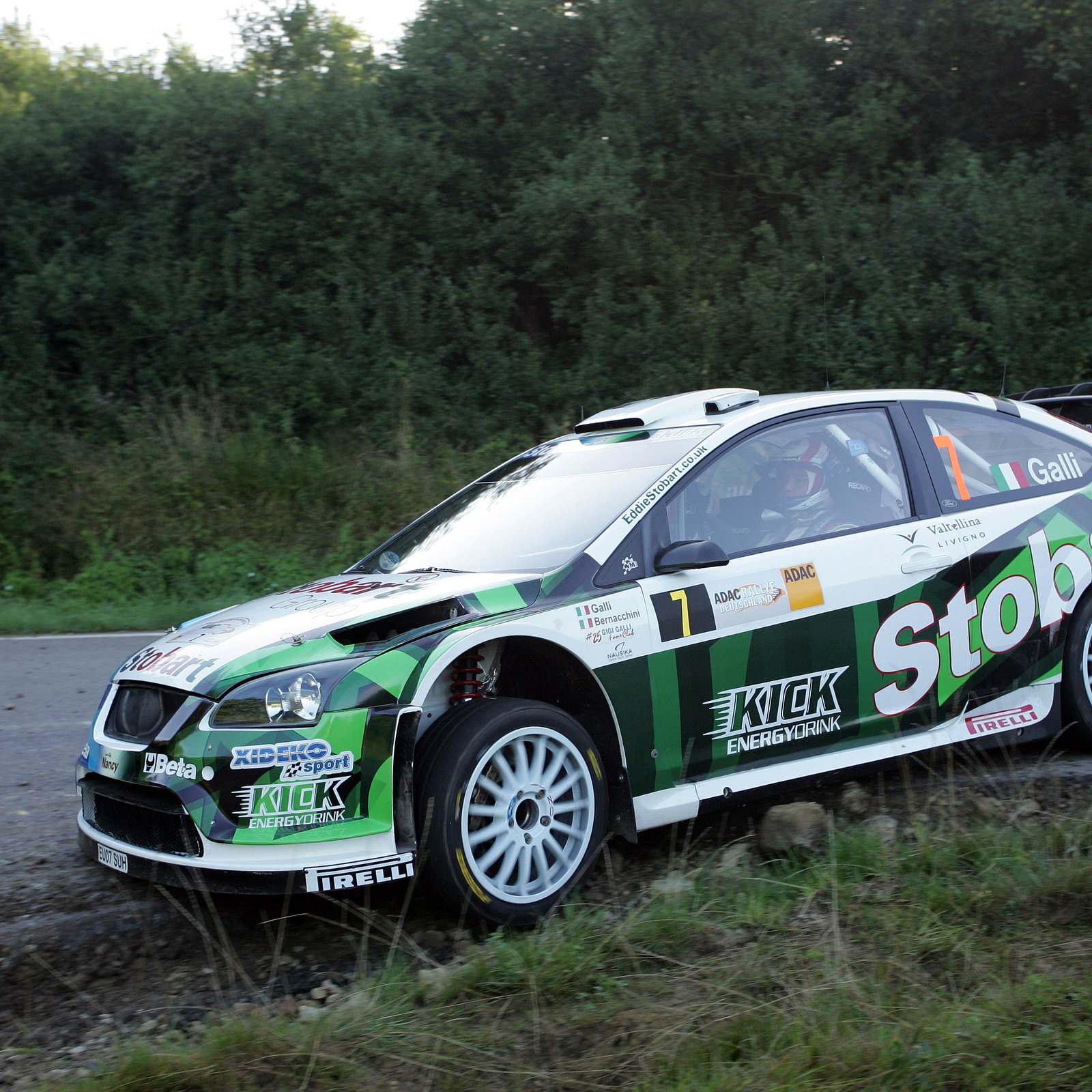 Gigi Galli (ITA) Giovanni Bernacchini (ITA) Ford Focus RS WRC 07, Stobart VK M-Sport Ford Rally Team
