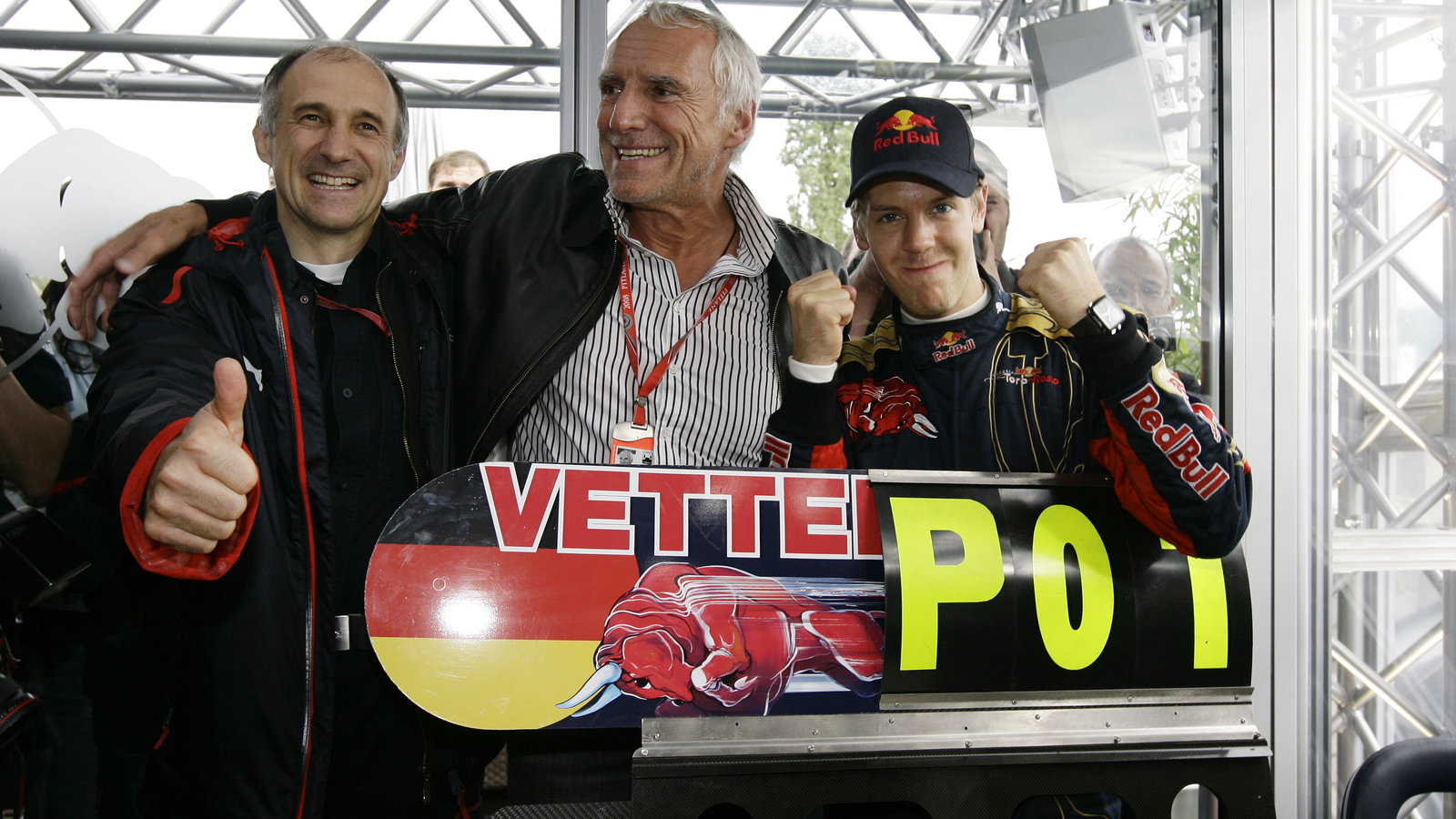 Franz Tost (AUT) Red Bull Sporting Director, Dietrich Mateschitz (AUT) Red Bull CEO, Sebastian Vette
