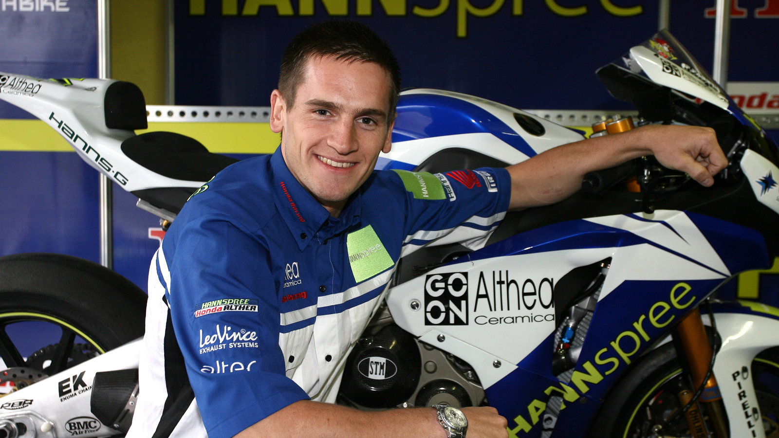 Hill, signed for Altea Honda for 2009 WSBK, Vallelunga WSBK 2008