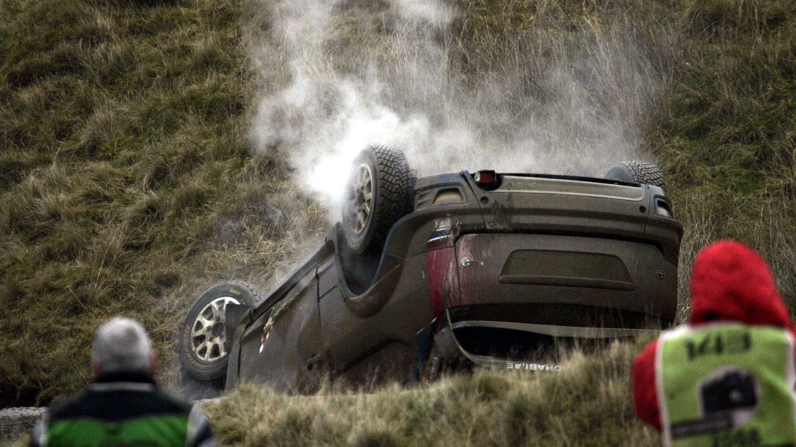 Mikko Hirvonen (FIN) Jarmo Lehtinen (FIN) Ford Focus RS WRC07, BP Ford Abu Dhabi WRT, crash