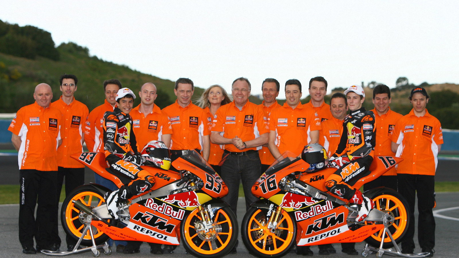 KTM team shoot, Jerez 125/250GP Test 2009