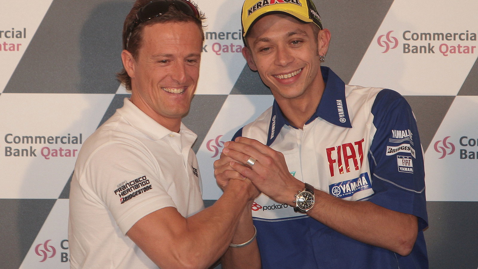 Gibernau and Rossi, Qatar MotoGP, 2009