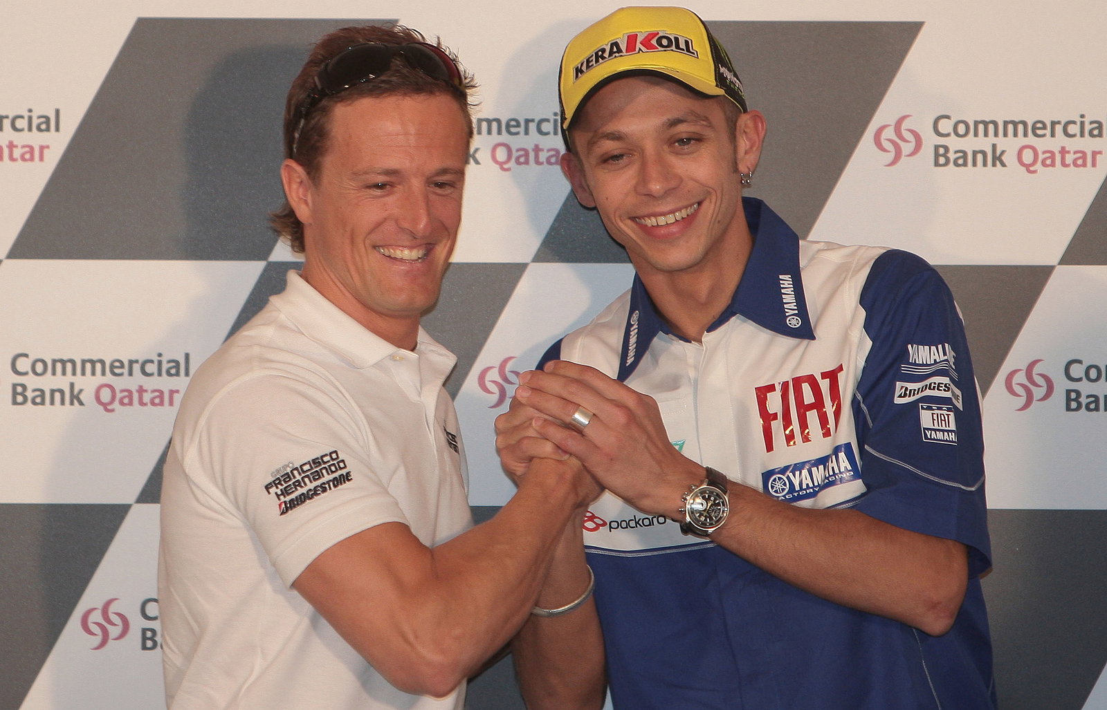 Gibernau and Rossi, Qatar MotoGP, 2009