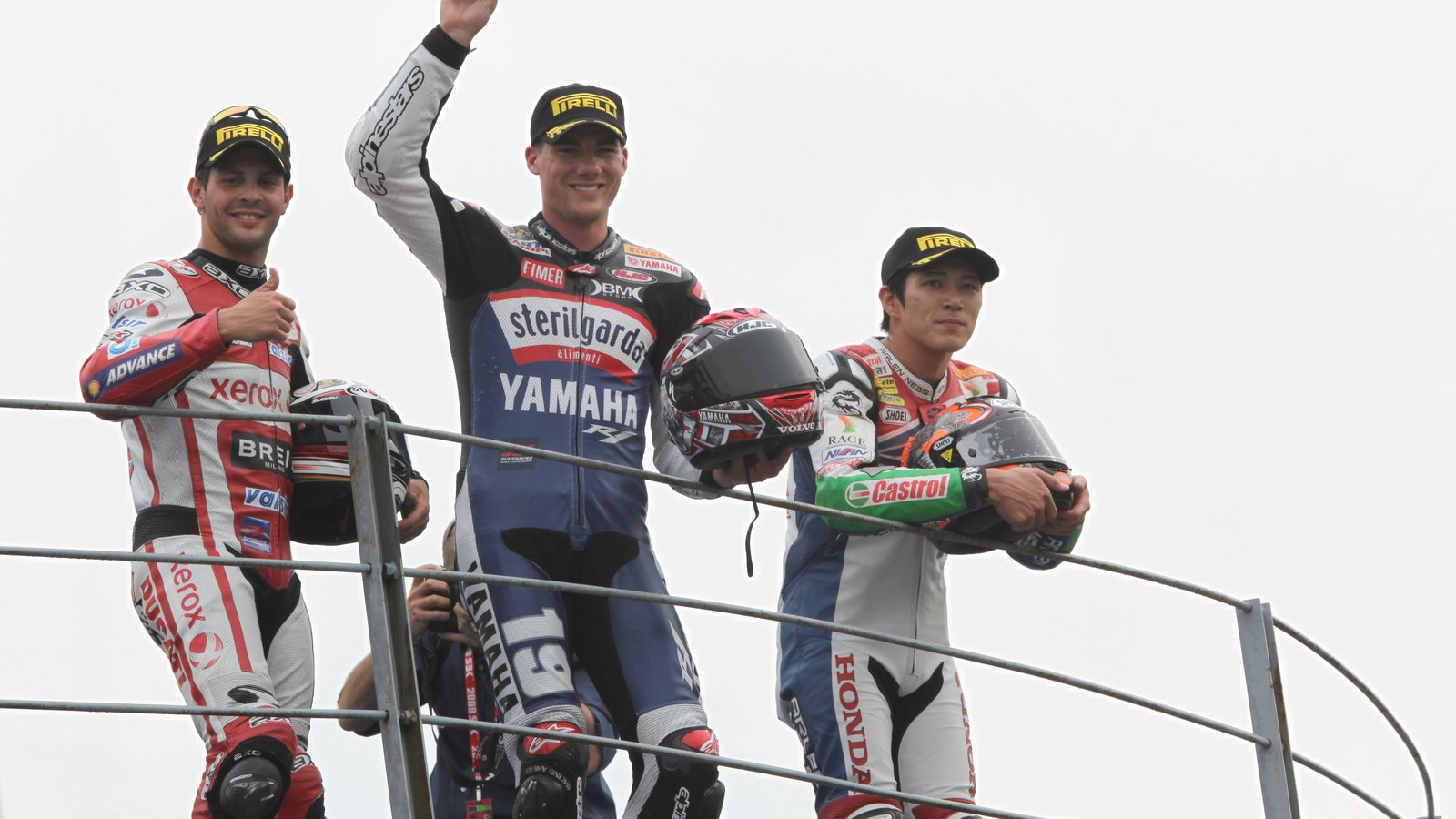 Fabrizio, Spies, Kiyonari, Monza WSBK Race 2 2009