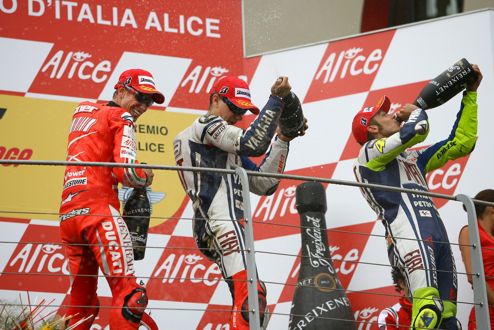 Stoner, Lorenzo, Rossi, Italian MotoGP 2009