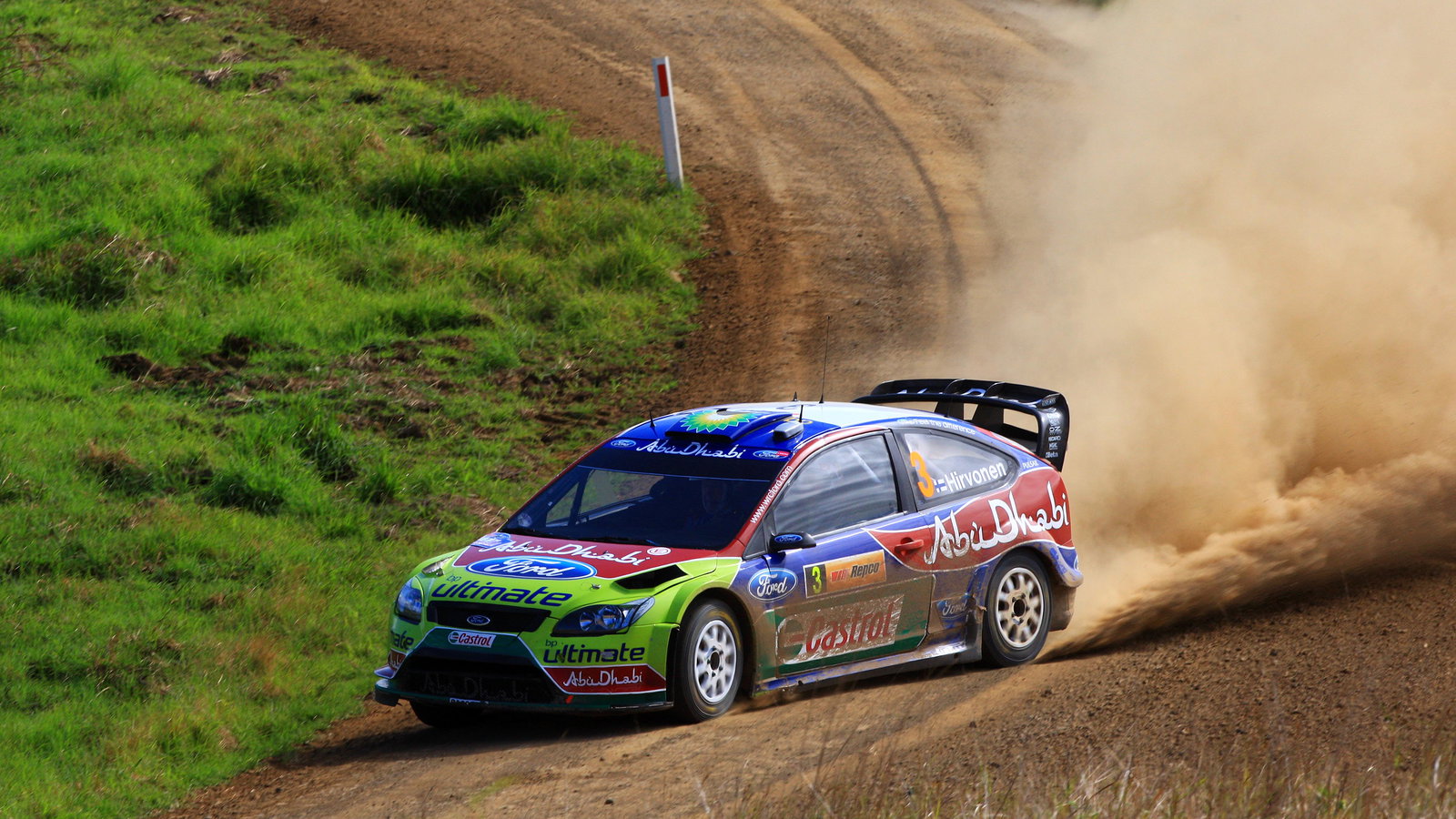 Mikko Hirvonen (Fin) Jarmo Lehtinen (Fin) BP Ford Abu Dhabi WRT, ford Focus RS WRC 09Rd 10 WRC