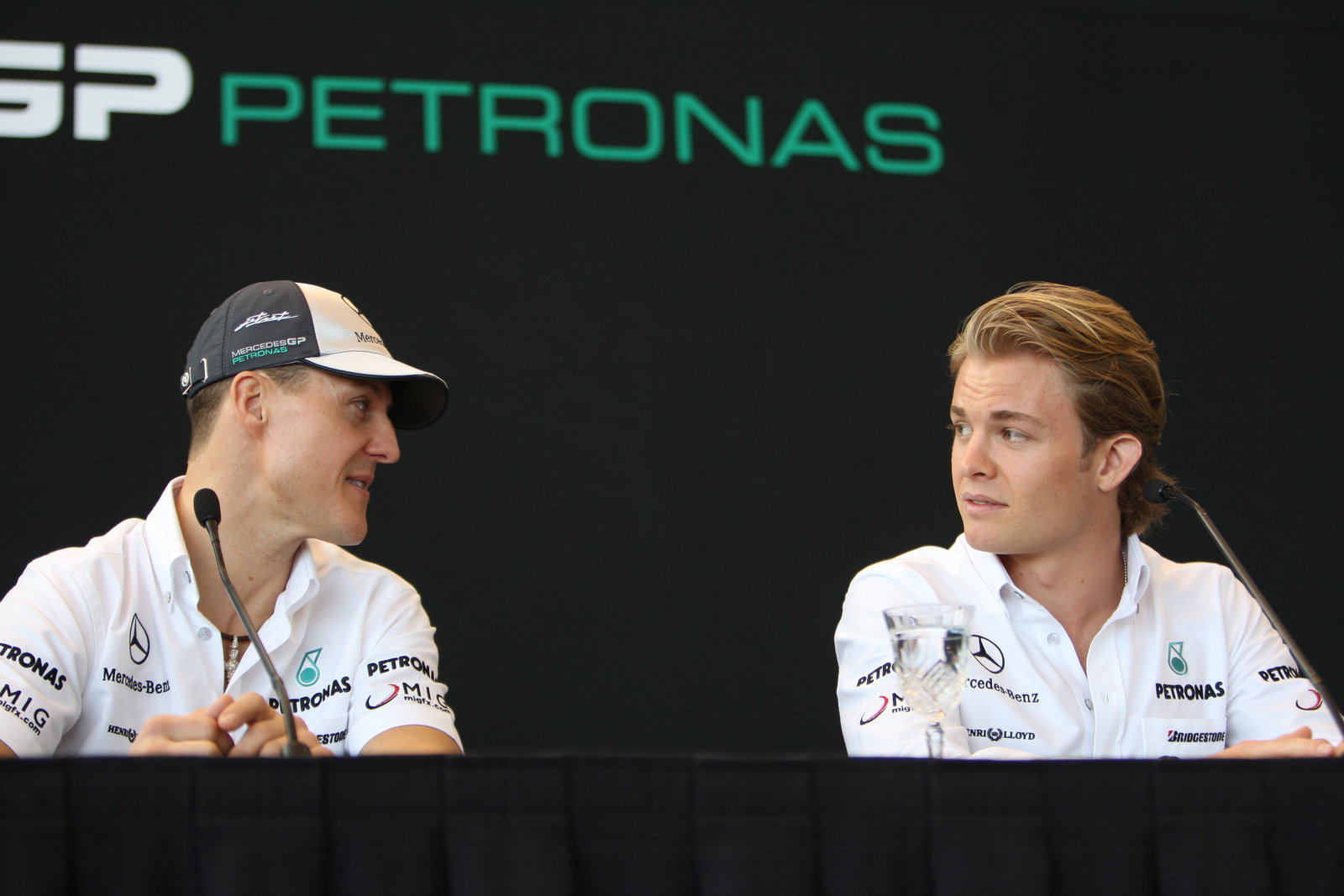 Michael Schumacher, Mercedes GP MGP W01 & Nico Rosberg (GER) Mercedes GP MGP W01