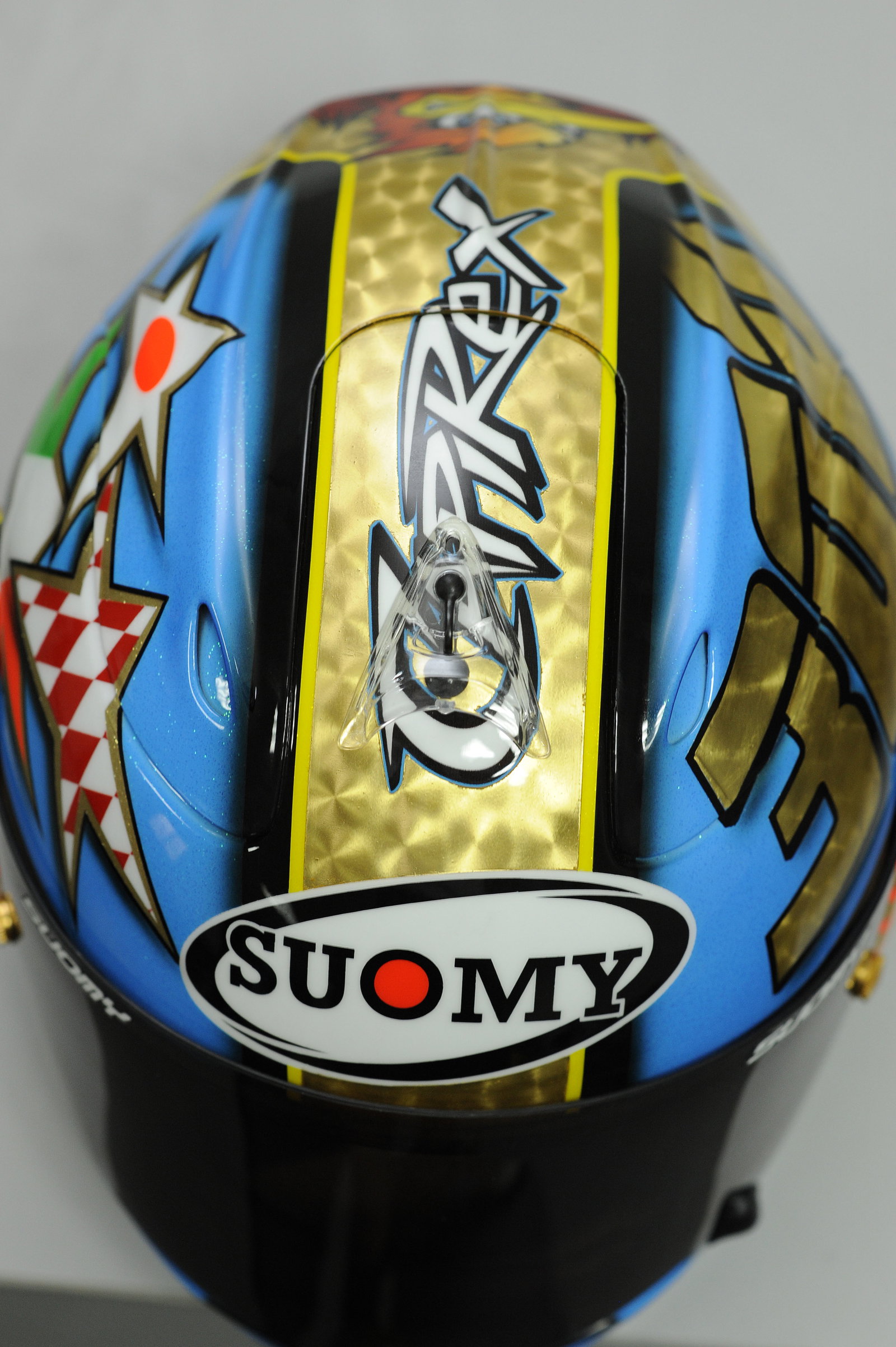 Capirossis 300th GP helmet, Qatar MotoGP 2010