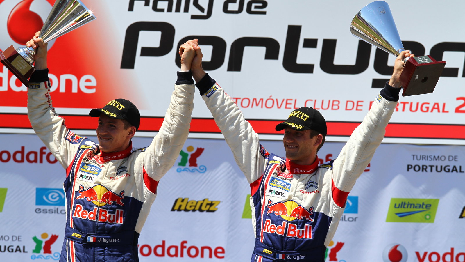 Podium, Sebastien Ogier (F) Julien Ingrassia (F) Citroen C4 WRC, Citroen Junior Team