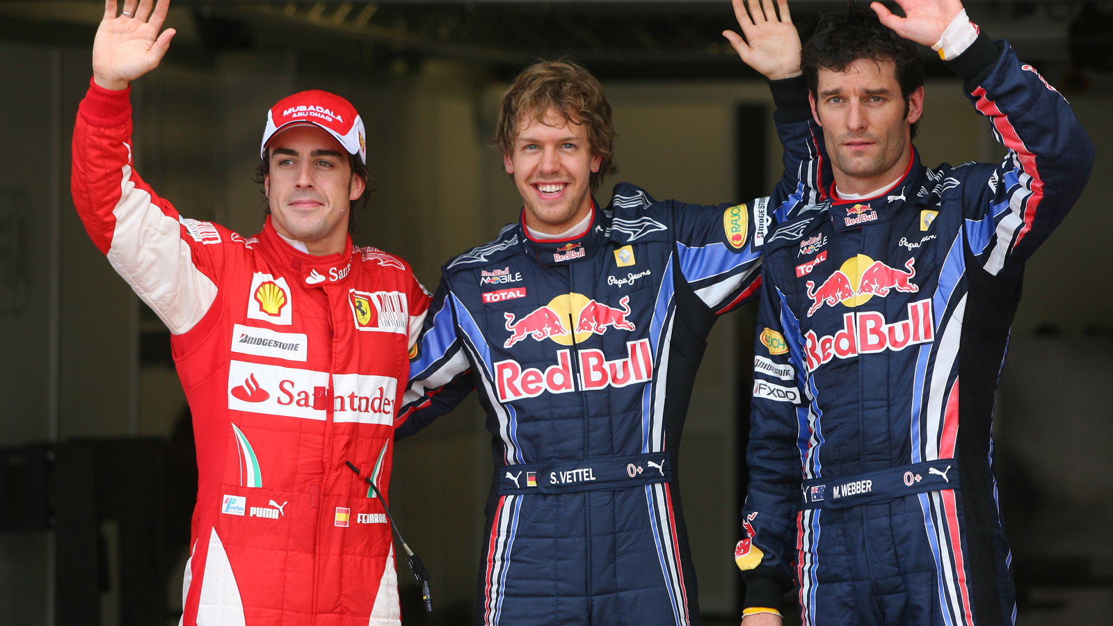 Qualifying, Sebastian Vettel (GER), Red Bull Racing, RB6 pole position, Mark Webber (AUS), Red Bull